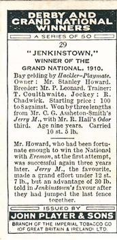 1933 Player's Derby and Grand National Winners #29 Jenkinstown Back
